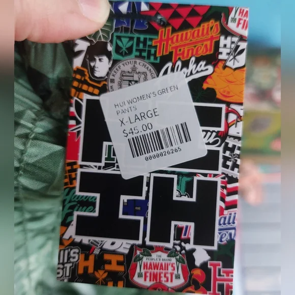 Patterned Green Pants - Picture 2 of 4